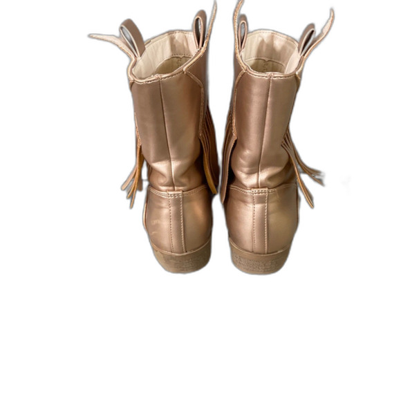 Dream Pairs  Girls Western Cowgirl Boy Boots size 2 metallic stars Fringe Ankle - Picture 5 of 8